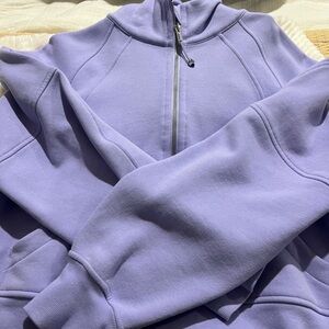 Lululemon half zip hoodie scuba size M/L - lavender - worn once